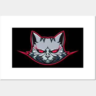 cat mascot for esport logo Posters and Art